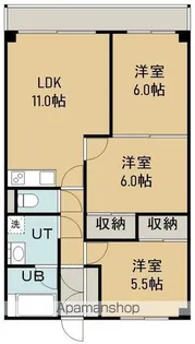 第1シャトウはまなす【2階】の間取り
